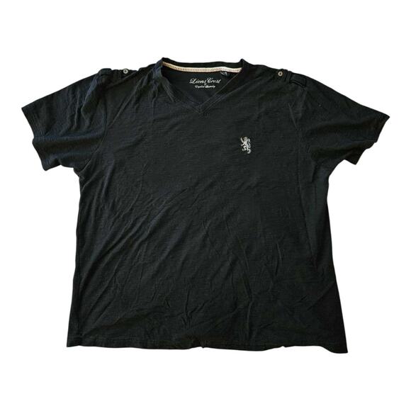 Lions Crest by English Laundry tshirt mens BLACK short sleeve v-neck 2XL - Picture 1 of 8